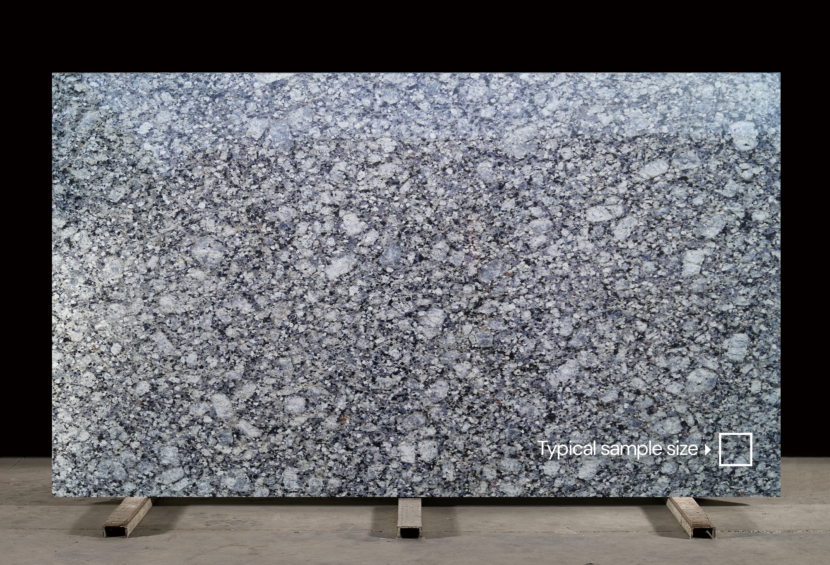 Ghiaccio Blue natural granite with blue tones throughout