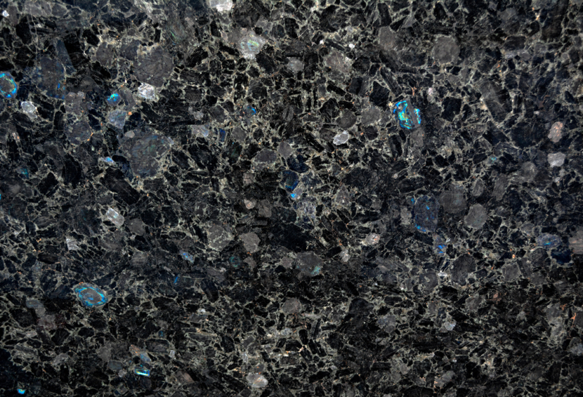 Close up of Magia Blu granite worktops