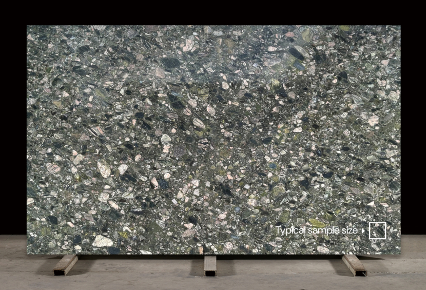 Full slab of Vere Marinace green natural granite