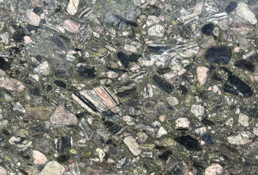 Verde Marinace green natural granite close up