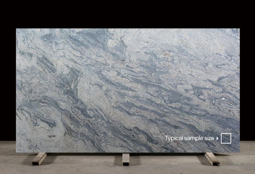 Full slab of granite called Piracema or Kinawa Bianco