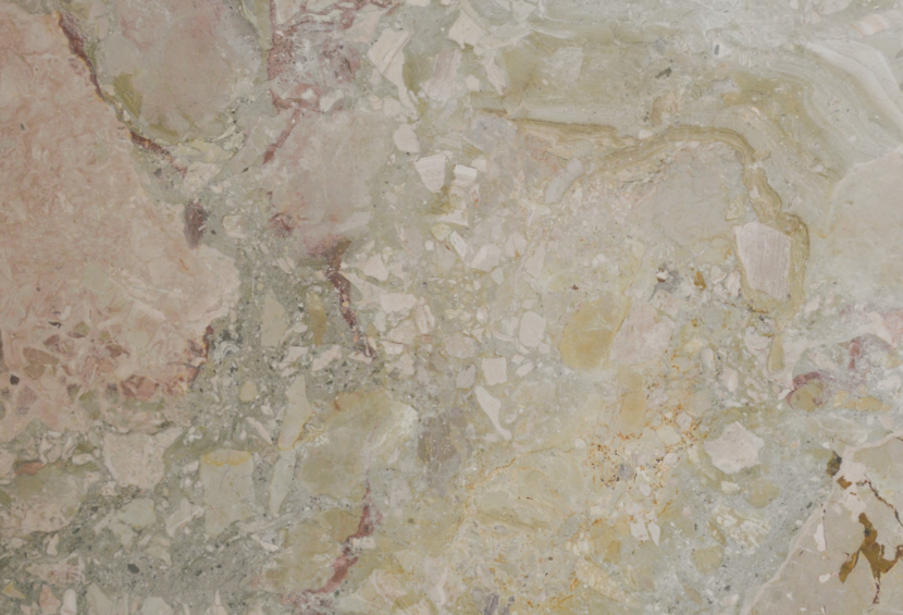 Ceppo Sicilia Close Up Natural Marble Green, cream, rose tones